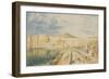 Old Harbour, Naples, 1818 (W/C on Paper)-Joseph Mallord William Turner-Framed Giclee Print