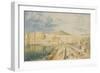 Old Harbour, Naples, 1818 (W/C on Paper)-Joseph Mallord William Turner-Framed Giclee Print