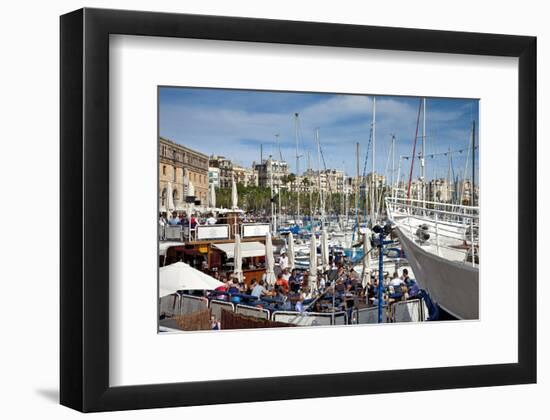 Old Harbour Port Vell, Barcelona, Catalonia, Spain-null-Framed Art Print