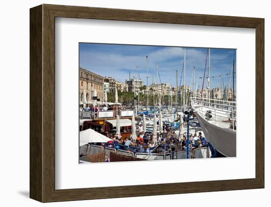 Old Harbour Port Vell, Barcelona, Catalonia, Spain-null-Framed Art Print