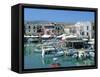 Old Harbour, Rethymnon, Crete, Greece-Peter Thompson-Framed Stretched Canvas