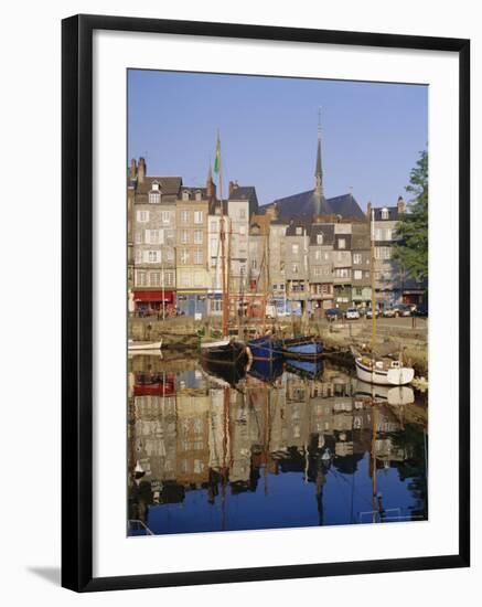 Old Harbour, St. Catherine's Quay and Spire of St. Catherine's Church Behind, Honfleur, France-Richard Ashworth-Framed Photographic Print