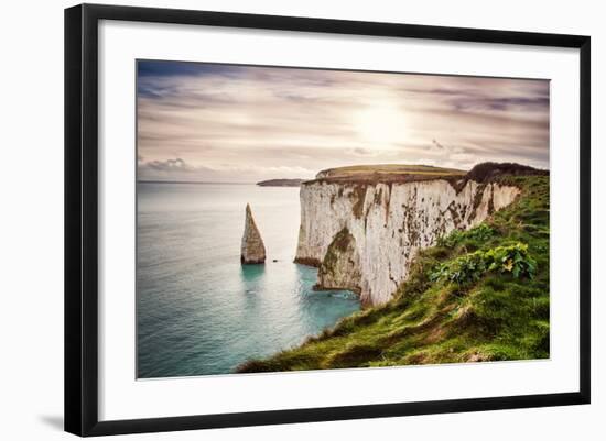 Old Harry Rocks, Located at Handfast Point, on the Isle of Purbeck in Dorset, Southern England, Uni-Dafinka-Framed Photographic Print