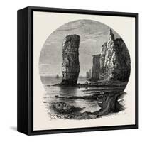 Old Harry Rocks, the South Coast, UK, 19th Century-null-Framed Stretched Canvas