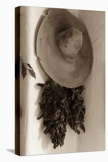 Old Hat and Ristras-Kathy Mahan-Stretched Canvas