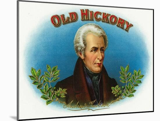 Old Hickory Brand Cigar Box Label, Andrew Jackson-Lantern Press-Mounted Art Print