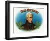 Old Hickory Brand Cigar Box Label, Andrew Jackson-Lantern Press-Framed Art Print