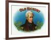 Old Hickory Brand Cigar Box Label, Andrew Jackson-Lantern Press-Framed Art Print