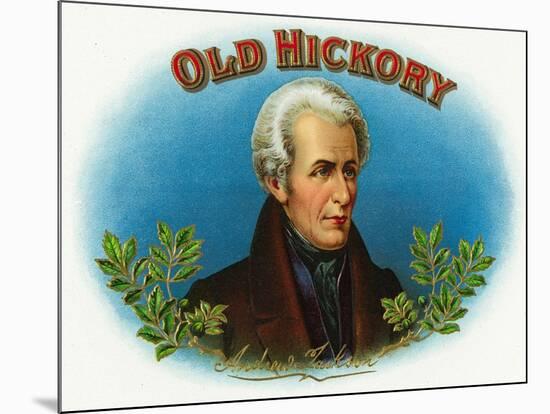 Old Hickory Brand Cigar Box Label, Andrew Jackson-Lantern Press-Mounted Art Print