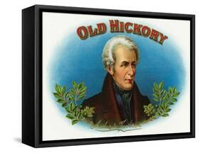Old Hickory Brand Cigar Box Label, Andrew Jackson-Lantern Press-Framed Stretched Canvas