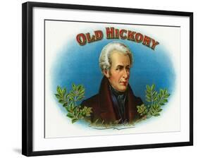 Old Hickory Brand Cigar Box Label, Andrew Jackson-Lantern Press-Framed Art Print