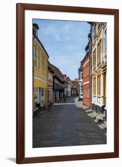 Old Historical Houses in Ribe, Denmark's Oldest Surviving City, Jutland, Denmark-Michael Runkel-Framed Photographic Print