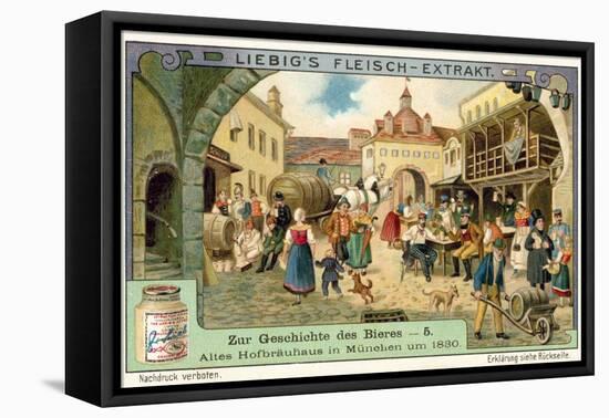 Old Hofbrauhaus in Munich, 1830-null-Framed Stretched Canvas