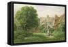 Old House at Hendon-Bernard Walter Evans-Framed Stretched Canvas