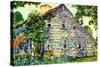 Old House, East Hampton, 1917-Childe Hassam-Stretched Canvas