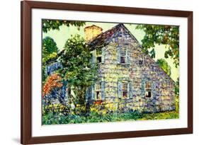 Old House, East Hampton, 1917-Childe Hassam-Framed Giclee Print