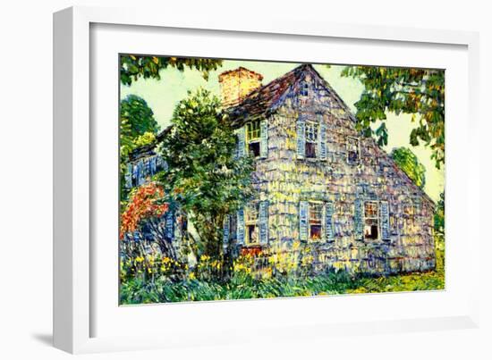 Old House, East Hampton, 1917-Childe Hassam-Framed Giclee Print