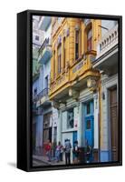 Old House in the Historic Center, Havana, UNESCO World Heritage Site, Cuba-Keren Su-Framed Stretched Canvas