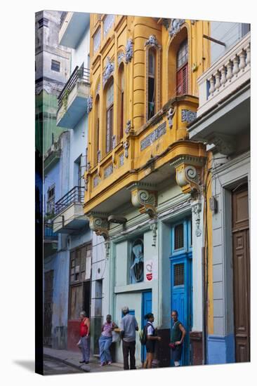 Old House in the Historic Center, Havana, UNESCO World Heritage Site, Cuba-Keren Su-Stretched Canvas
