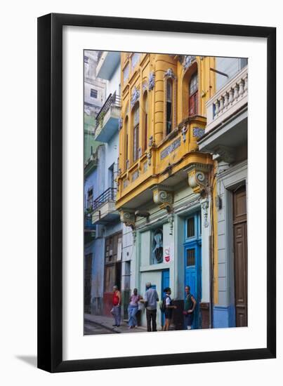 Old House in the Historic Center, Havana, UNESCO World Heritage Site, Cuba-Keren Su-Framed Photographic Print