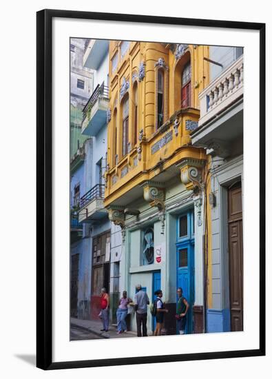 Old House in the Historic Center, Havana, UNESCO World Heritage Site, Cuba-Keren Su-Framed Photographic Print