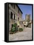Old House in the Largo Di Fontebranda in Best Preserved Medieval Village in Tuscany-Pearl Bucknall-Framed Stretched Canvas