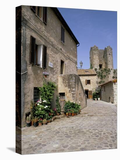 Old House in the Largo Di Fontebranda in Best Preserved Medieval Village in Tuscany-Pearl Bucknall-Stretched Canvas