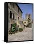 Old House in the Largo Di Fontebranda in Best Preserved Medieval Village in Tuscany-Pearl Bucknall-Framed Stretched Canvas