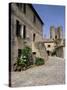 Old House in the Largo Di Fontebranda in Best Preserved Medieval Village in Tuscany-Pearl Bucknall-Stretched Canvas