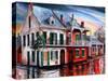 Old House on Royal Street-Diane Millsap-Stretched Canvas