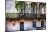 Old House with a Wrought Iron Balcony, Savannah, Georgia-George Oze-Mounted Photographic Print