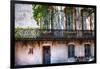 Old House with a Wrought Iron Balcony, Savannah, Georgia-George Oze-Framed Photographic Print