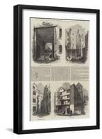 Old Houses About to Be Demolished for the New Courts of Law-Samuel Read-Framed Giclee Print
