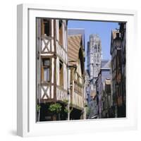 Old Houses and St. Ouen Church, Rouen, Seine Maritime, Haute Normandie (Normandy), France, Europe-Roy Rainford-Framed Photographic Print