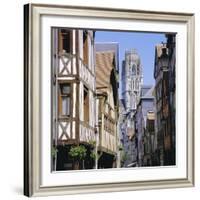 Old Houses and St. Ouen Church, Rouen, Seine Maritime, Haute Normandie (Normandy), France, Europe-Roy Rainford-Framed Photographic Print