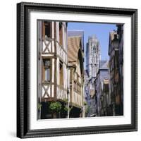 Old Houses and St. Ouen Church, Rouen, Seine Maritime, Haute Normandie (Normandy), France, Europe-Roy Rainford-Framed Photographic Print