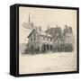 Old Houses at the Quai Des Orfeveres, 1915-Eugene Bejot-Framed Stretched Canvas