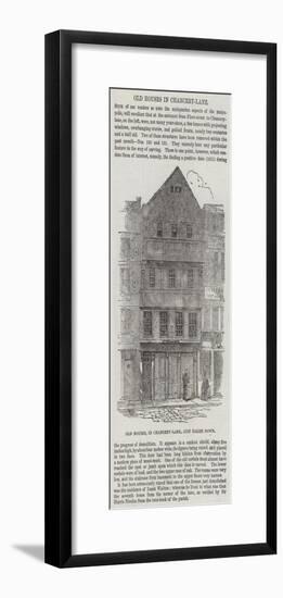 Old Houses, in Chancery-Lane, Just Taken Down-null-Framed Giclee Print