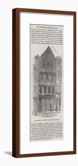 Old Houses, in Chancery-Lane, Just Taken Down-null-Framed Giclee Print