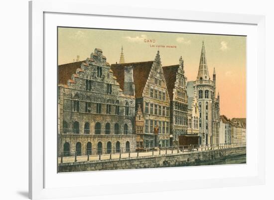 Old Houses in Ghent, Belgium-null-Framed Premium Giclee Print