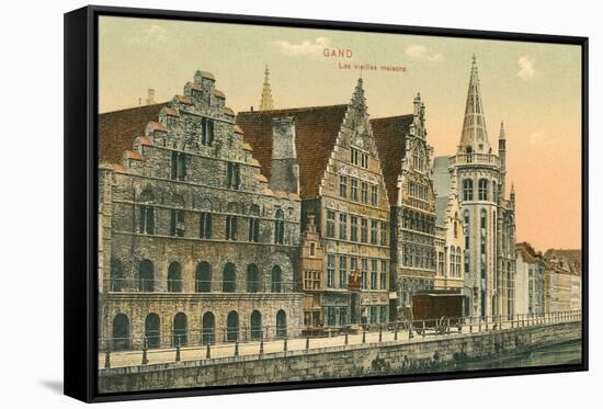 Old Houses in Ghent, Belgium-null-Framed Stretched Canvas