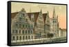 Old Houses in Ghent, Belgium-null-Framed Stretched Canvas