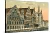 Old Houses in Ghent, Belgium-null-Stretched Canvas