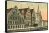 Old Houses in Ghent, Belgium-null-Framed Stretched Canvas