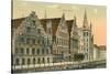Old Houses in Ghent, Belgium-null-Stretched Canvas