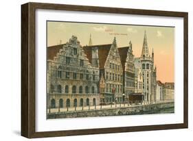 Old Houses in Ghent, Belgium-null-Framed Art Print