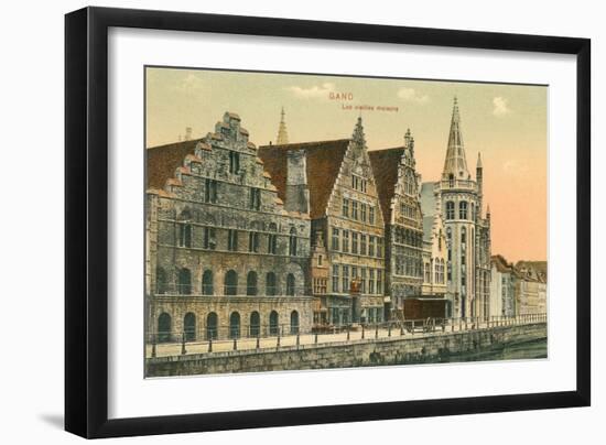 Old Houses in Ghent, Belgium-null-Framed Art Print