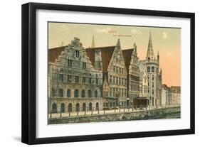 Old Houses in Ghent, Belgium-null-Framed Art Print