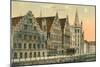 Old Houses in Ghent, Belgium-null-Mounted Art Print