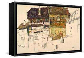 Old Houses in Krumau, 1914-Egon Schiele-Framed Stretched Canvas